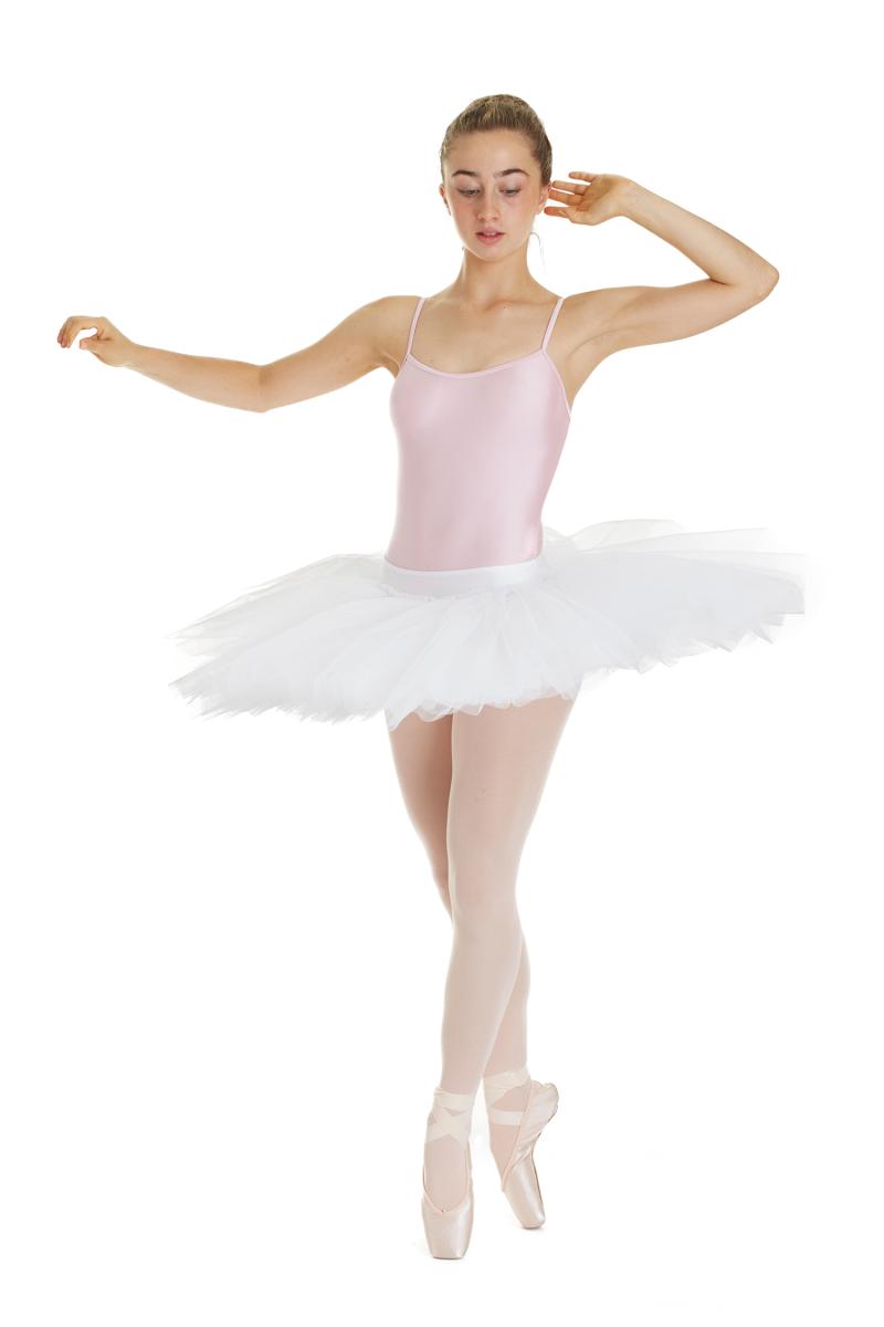 Intermezzo Damen Ballett Teller Tutu 7741 Falplat - Farbe: Weiß (001) - Größe: S