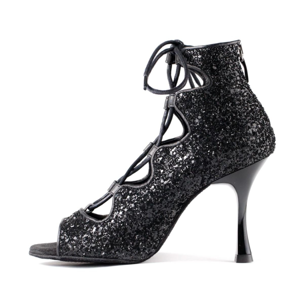 PortDance Damen Tanzschuhe PD805 Glitzer schwarz Hauptbild