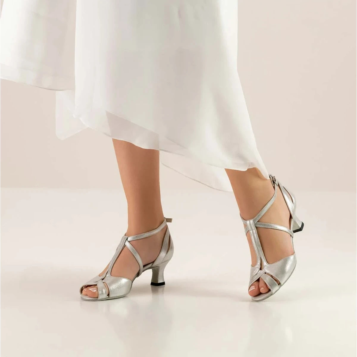 Werner Kern Damen Tanzschuhe Francis 5,5 Perl Silber