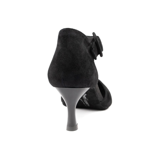 PortDance Damen Tanzschuhe PD126 - Obermaterial: Nubuck - Farbe: Schwarz - Größe: EUR 41