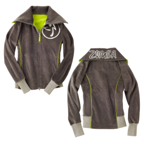 Zumba&reg; - Zweety Velour Track Jacket - Gunmetal