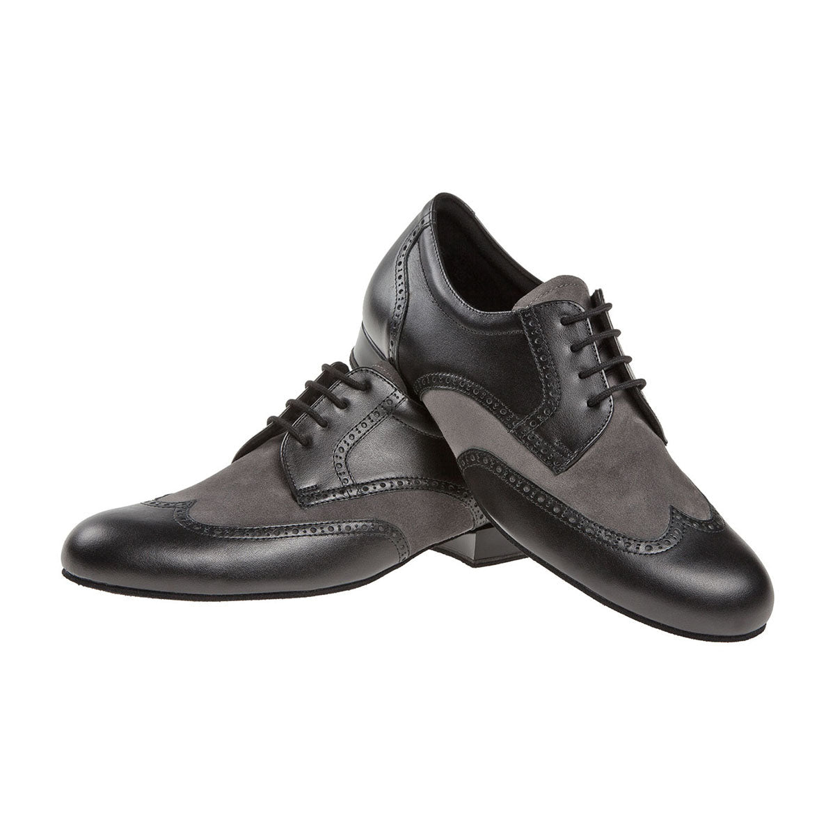 Herren-Tanzschuh Mod. 077 für Standard in Schwarz Leder / Velourleder Herren-Tanzschuh Mod. 077 für Standard in Schwarz Leder / Velourleder
