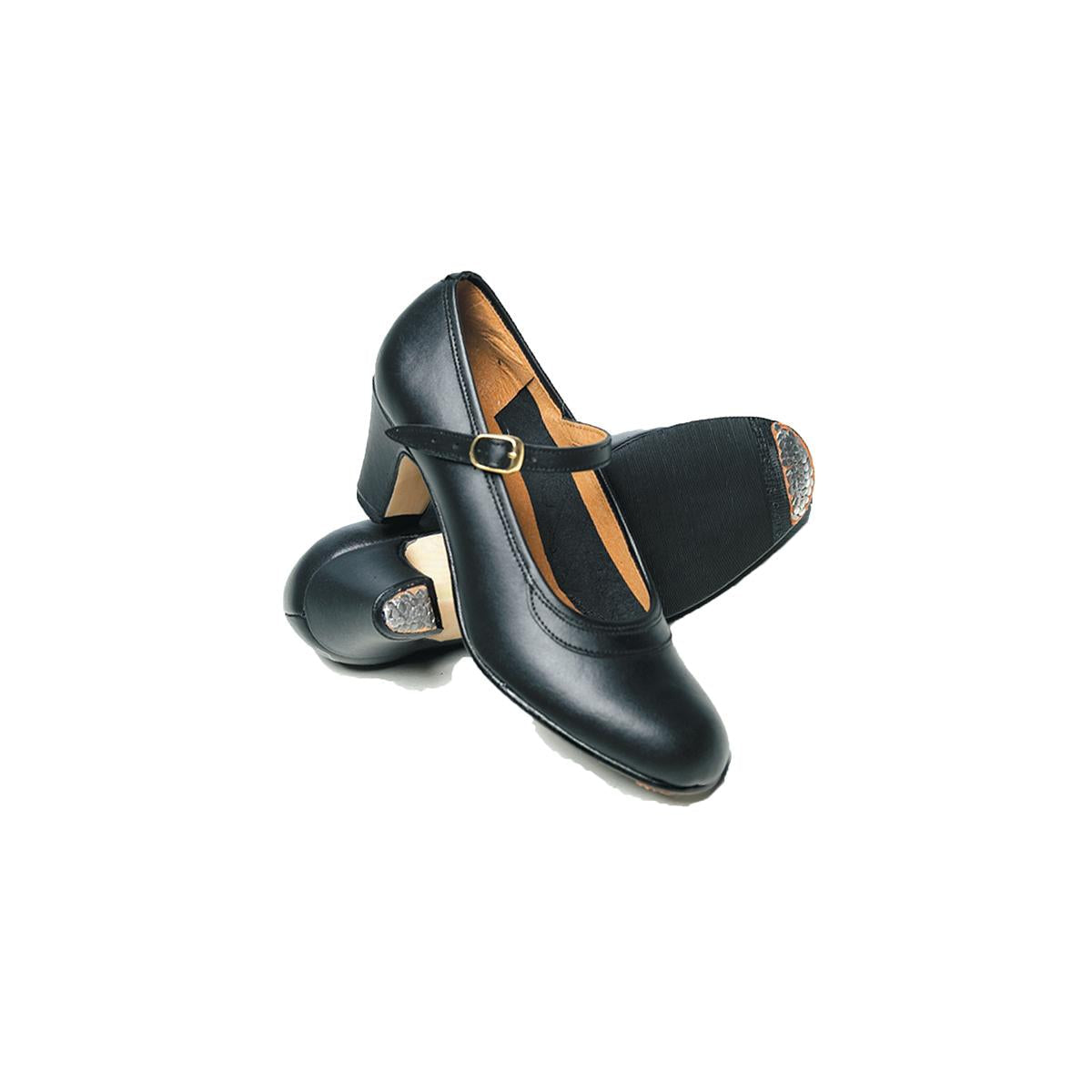 Intermezzo Damen/Mädchen Flamenco Schuhe 7232 Semipiel Hebilla - Farbe: Schwarz (037) - Weite: Normal