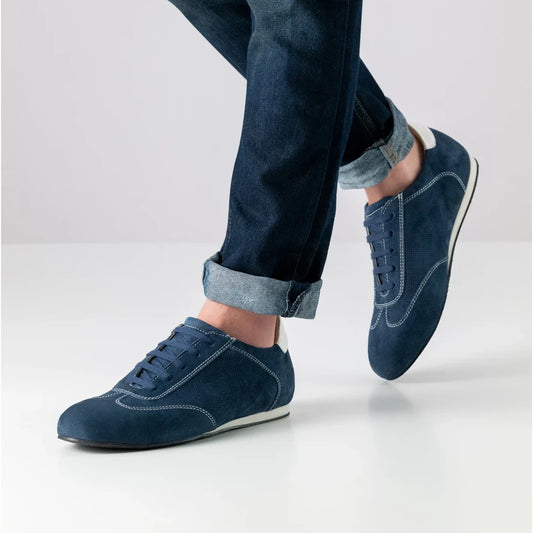 Werner Kern Herren Sneaker Tanzschuhe Positano Blau/Weiss