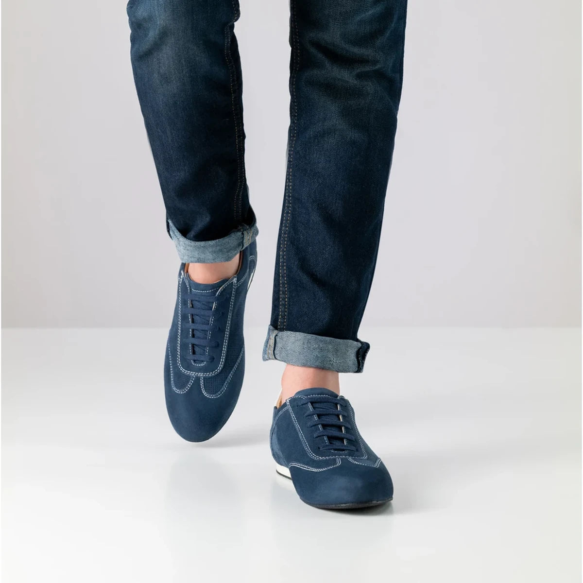 Werner Kern Herren Sneaker Tanzschuhe Positano Blau/Weiss