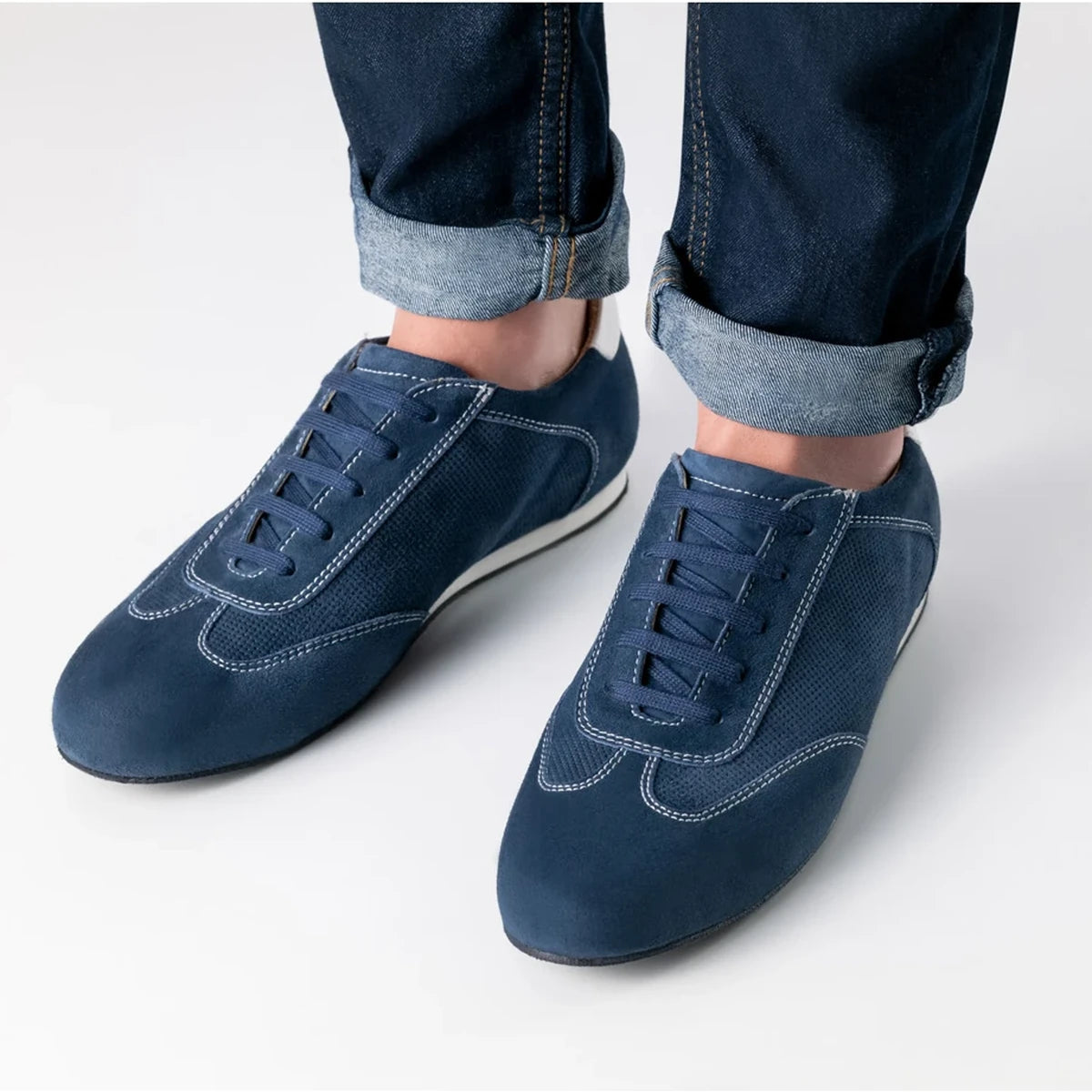 Werner Kern Herren Sneaker Tanzschuhe Positano Blau/Weiss