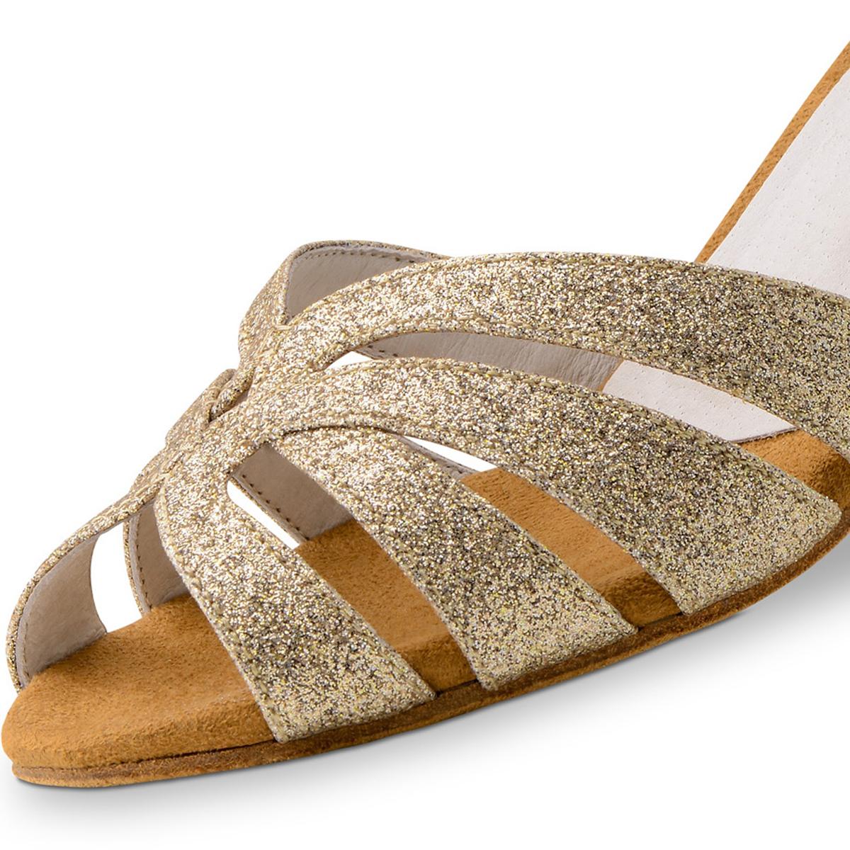 Anna Kern Damen Tanzschuhe 750-60 - Farbe: Gold - Größe: UK 6