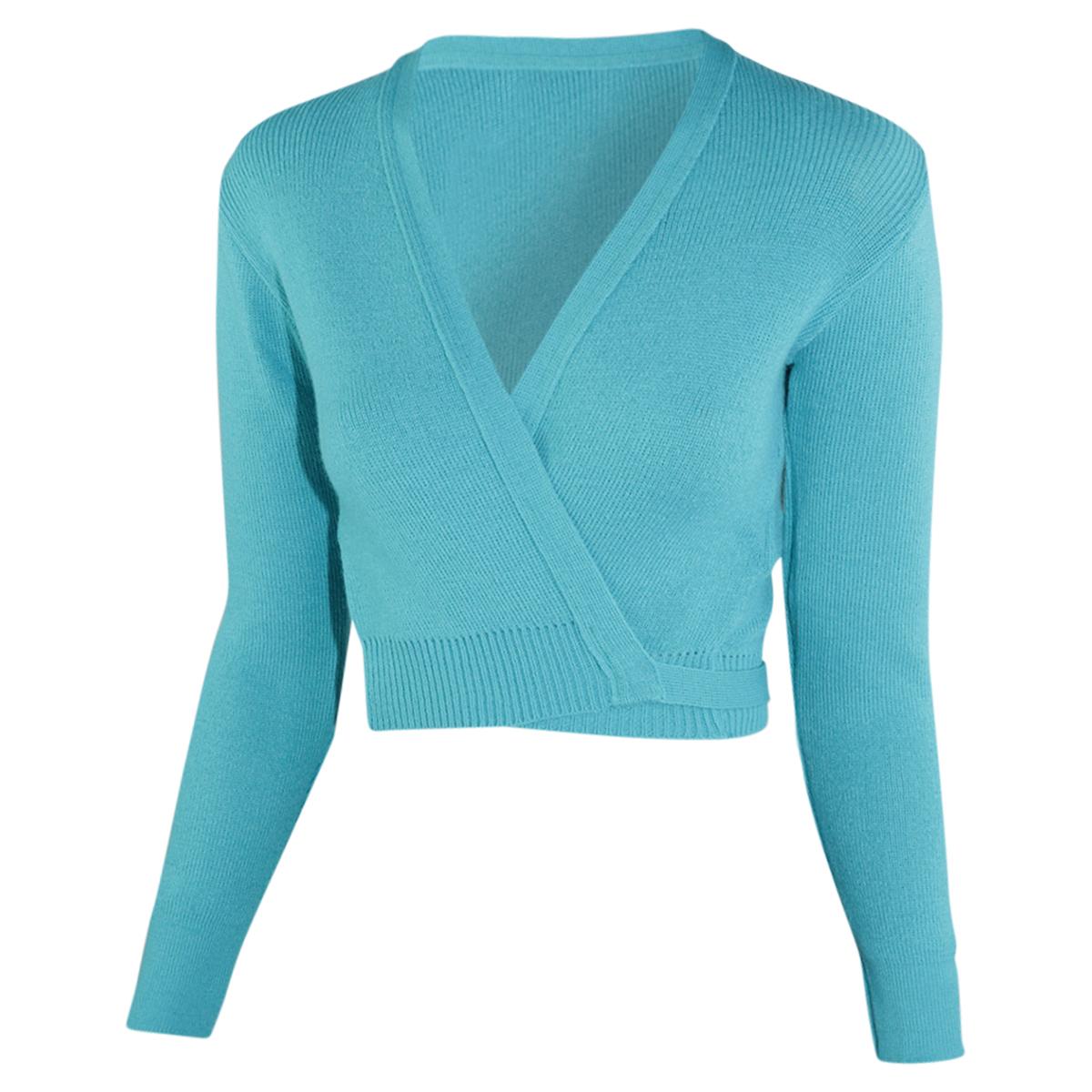 Intermezzo Damen Ballett Wickeljacke 6000 Jersey Elisa - Farbe: Türkis (016) - Größe: XXL