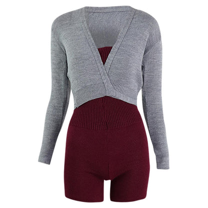 Intermezzo Damen Aufwärmanzug kurz 4587 Skinlegshort - Farbe: Burgund (028) - Größe: S