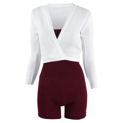 Intermezzo Damen Aufwärmanzug kurz 4587 Skinlegshort - Farbe: Burgund (028) - Größe: M