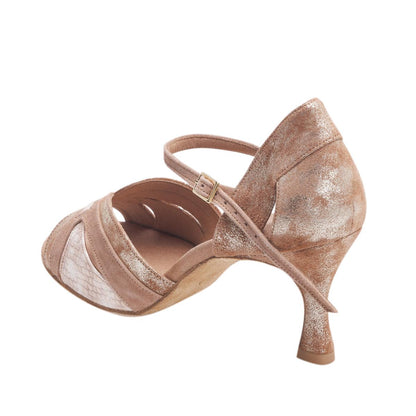 Rummos Damen Tanzschuhe Isabel 168-027 - Obermaterial: Leder/Nubuck - Farbe: TanCuarzo/LigBrown - Weite: Normal - Absatz: 60R Flare - Größe: EUR 36