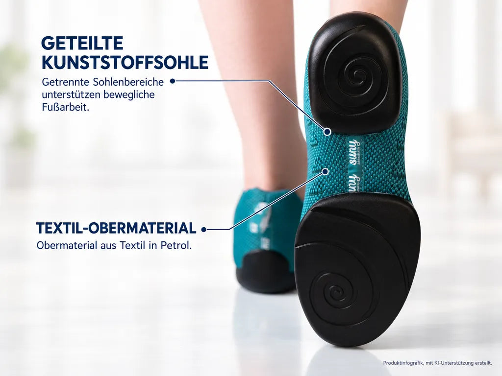 Anna Kern Damen Dance Sneakers 175 Bold – Produktinfografik, mit KI-Unterstützung erstellt.