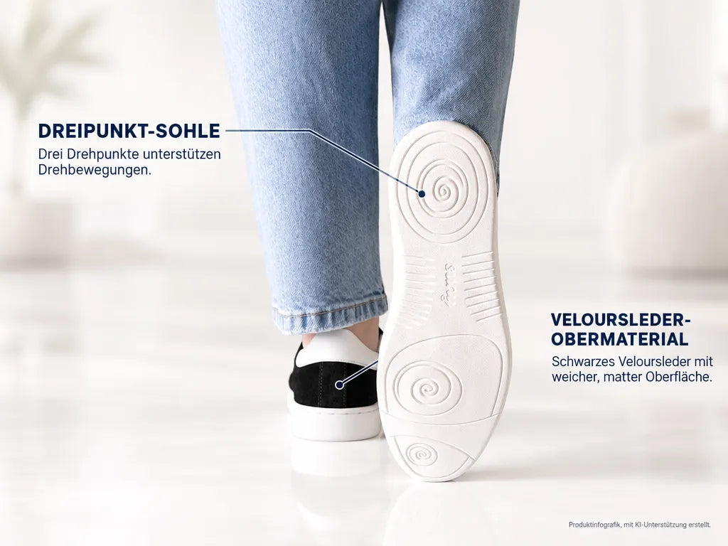 Anna Kern Suny Damen Low-Top Sneakers 7015 – Produktinfografik, mit KI-Unterstützung erstellt.