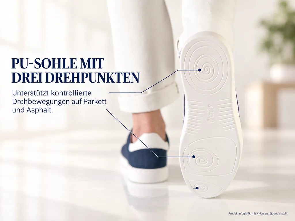Anna Kern Suny Herren Dance Sneakers 7405 – Produktinfografik, mit KI-Unterstützung erstellt.