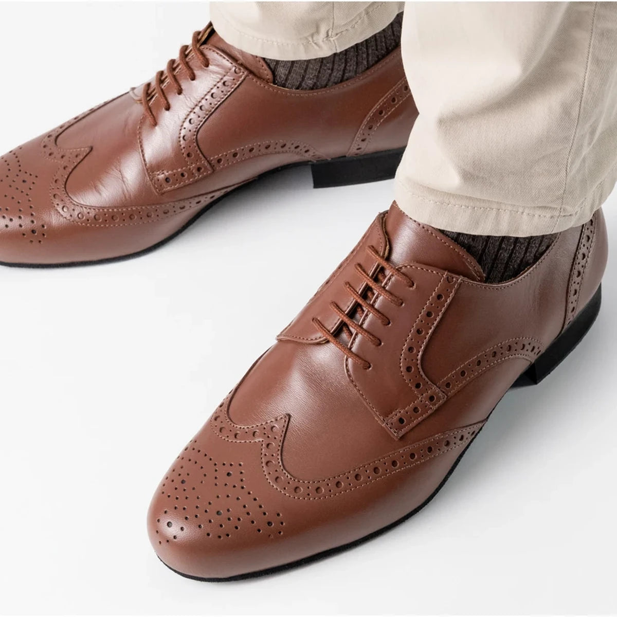 Werner Kern Herren Tanzschuhe Bormio Cognac