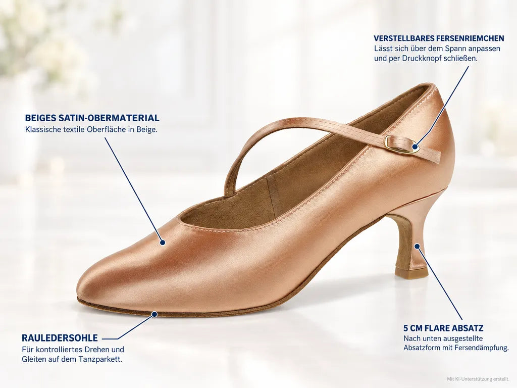 Diamant Damen Standard Tanzschuhe 166-278-094 – Produktinfografik, mit KI-Unterstützung erstellt.
