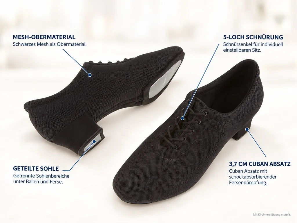Diamant Damen Trainerschuhe 189-134-604 – Produktinfografik, mit KI-Unterstützung erstellt.