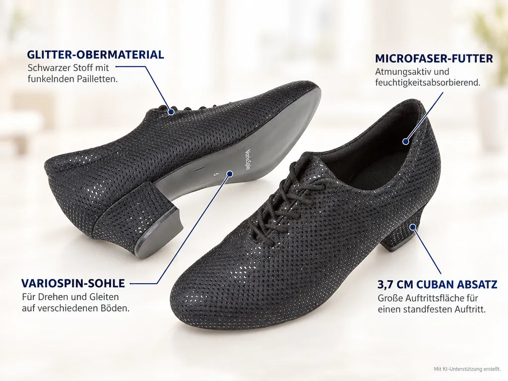 Diamant Damen Trainerschuhe 199-034-113-V – Produktinfografik, mit KI-Unterstützung erstellt.