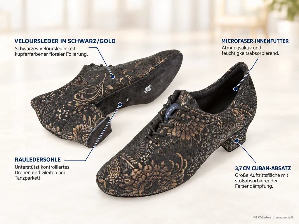 Diamant Damen Trainerschuhe 199-034-623 – Produktinfografik, mit KI-Unterstützung erstellt.