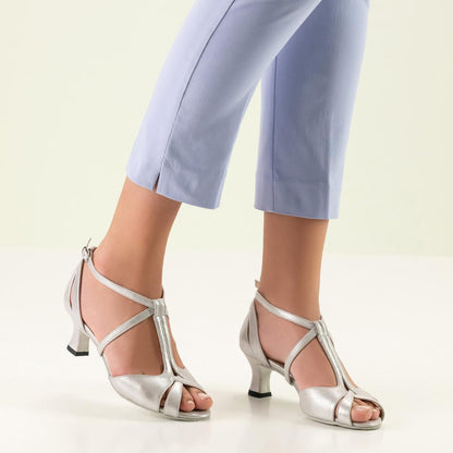 Werner Kern Damen Tanzschuhe Francis 5,5 - Farbe: Perl Silber - Größe: UK 9