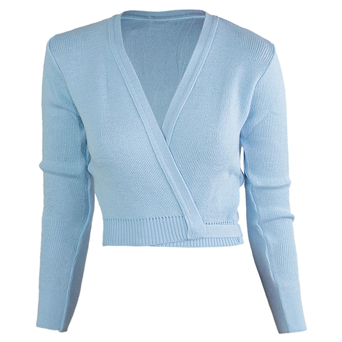 Intermezzo Damen Ballett Wickeljacke 6000 Jersey Elisa - Farbe: Himmelblau (014) - Größe: XXL