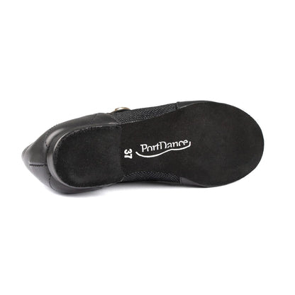 PortDance Damen Tanzschuhe PD07 - Farbe: Schwarz - Sohle