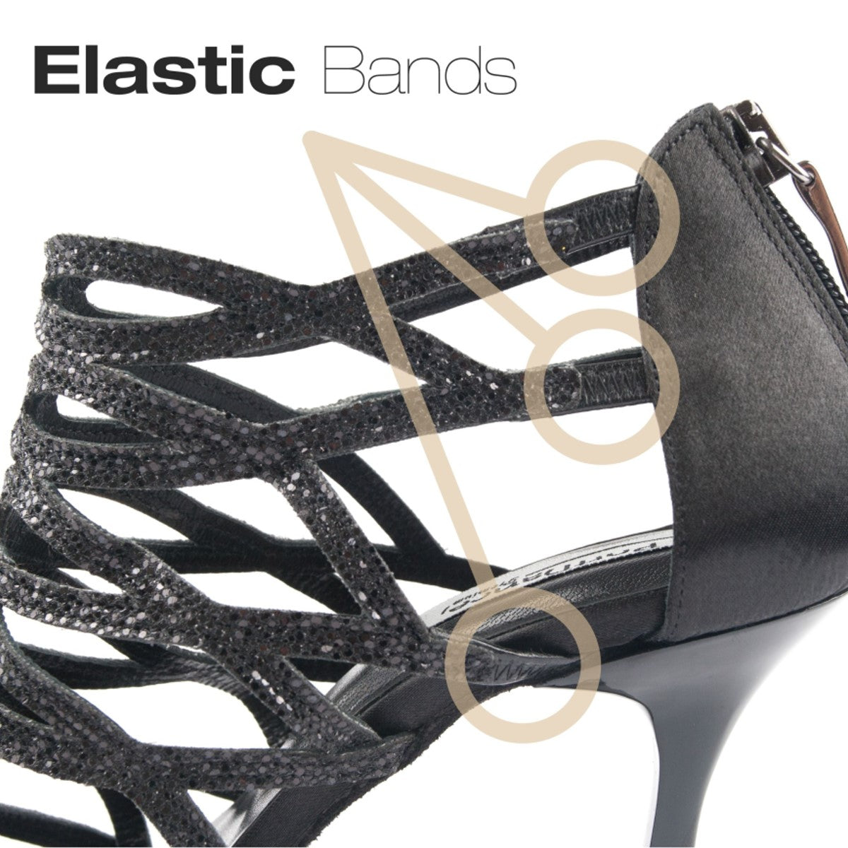 PortDance Damen Tanzschuhe PD803 Schwarz 7 cm