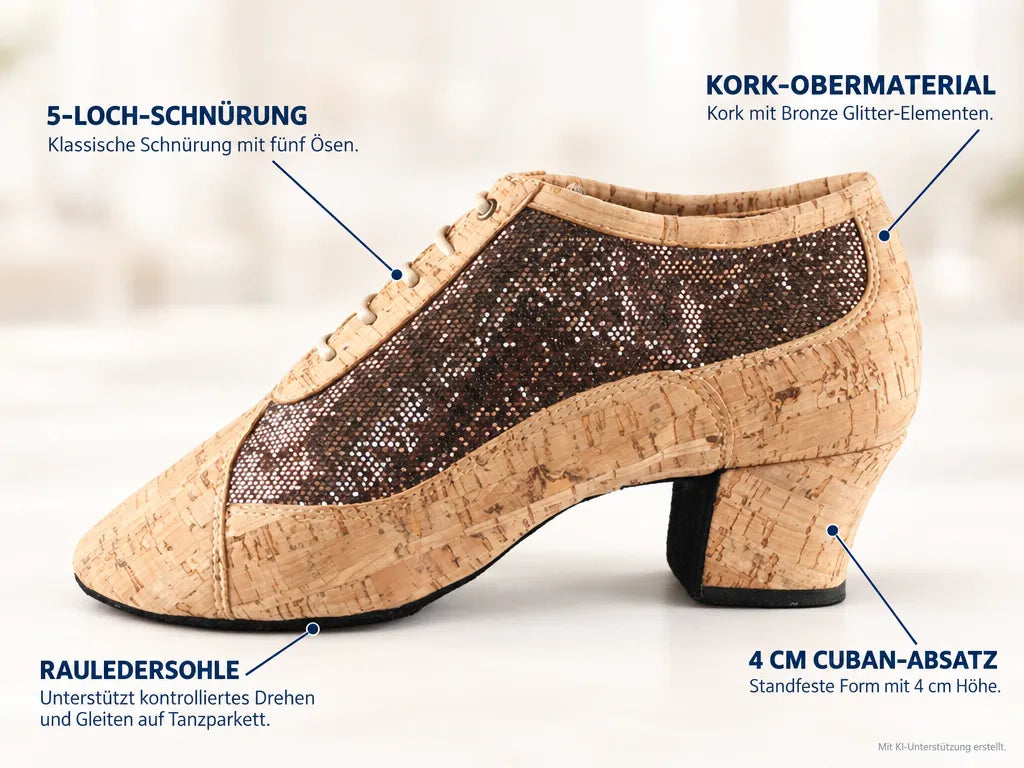 PortDance Trainerschuhe PD703 – Produktinfografik, mit KI-Unterstützung erstellt.