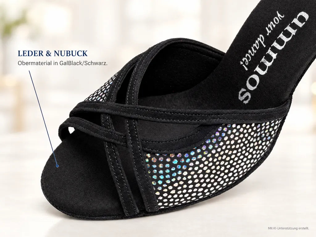 Rummos Damen Tanzschuhe Claire 231-024 60R – Produktinfografik, mit KI-Unterstützung erstellt.