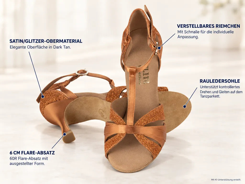 Rummos Damen Tanzschuhe Elite Martina 048/138 60R – Produktinfografik, mit KI-Unterstützung erstellt.