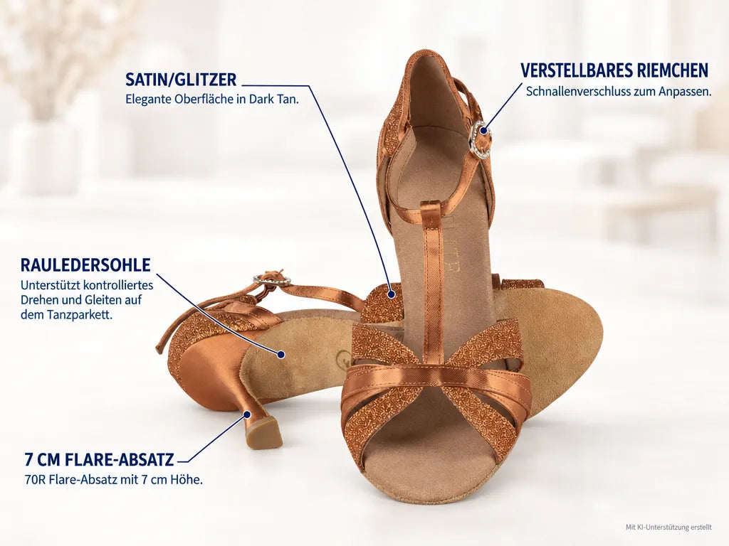 Rummos Damen Tanzschuhe Elite Martina 048/138 – Produktinfografik, mit KI-Unterstützung erstellt.