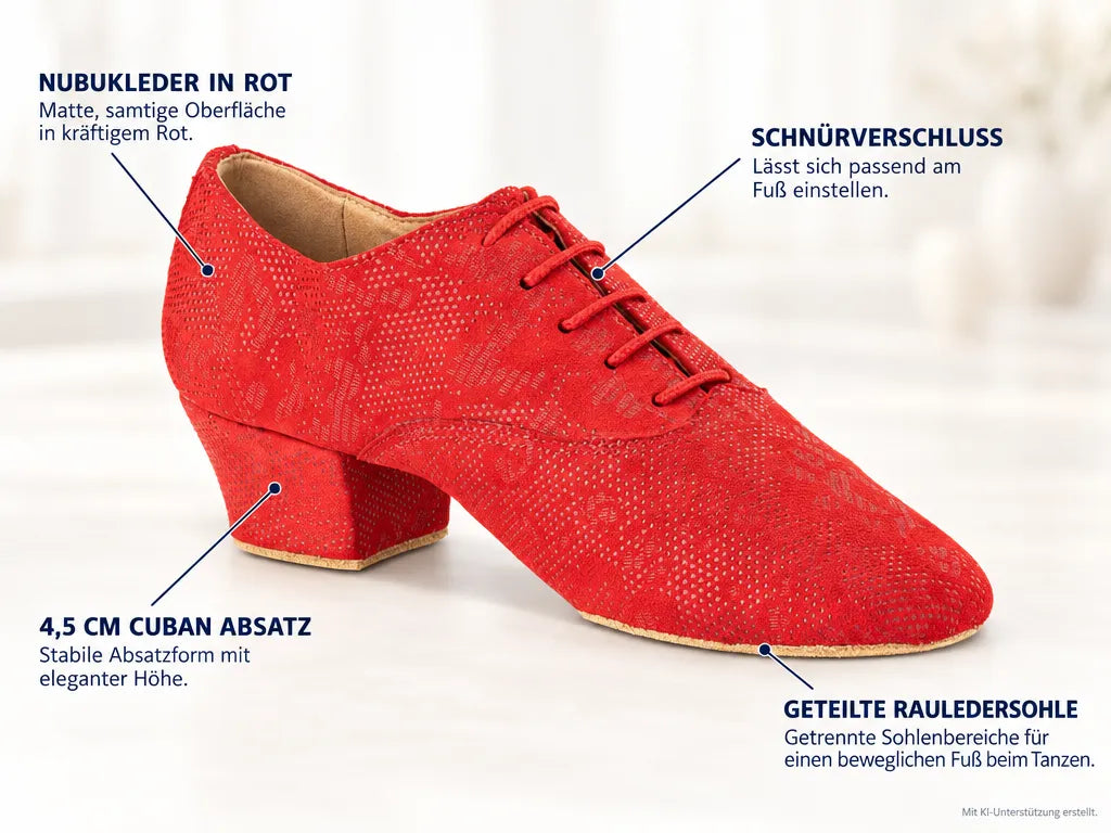 Rummos Damen Trainerschuhe Elite Flextraining 118 – Produktinfografik, mit KI-Unterstützung erstellt.