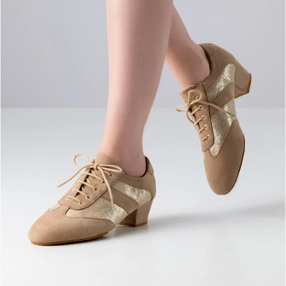 Anna Kern Damen Trainerschuhe Sandrine Beige/Gold