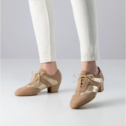Anna Kern Damen Trainerschuhe Sandrine Beige/Gold