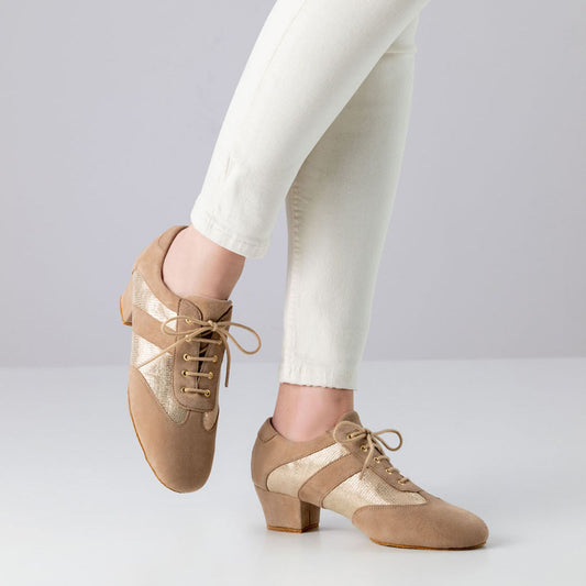 Anna Kern Damen Trainerschuhe Sandrine Beige/Gold