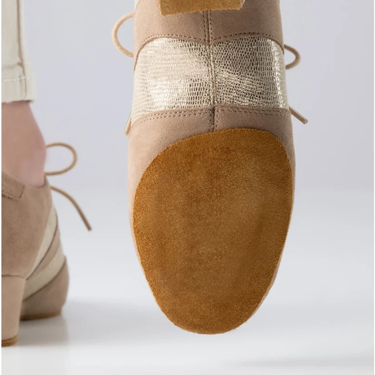 Anna Kern Damen Trainerschuhe Sandrine Beige/Gold