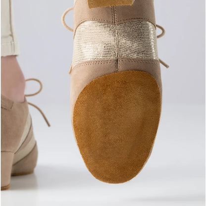 Anna Kern Damen Trainerschuhe Sandrine Beige/Gold