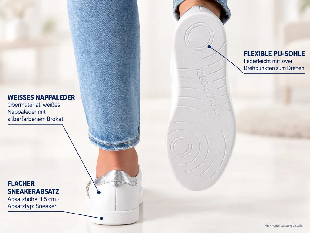 Werner Kern Damen Dance Sneakers Heaven – Produktinfografik, mit KI-Unterstützung erstellt.