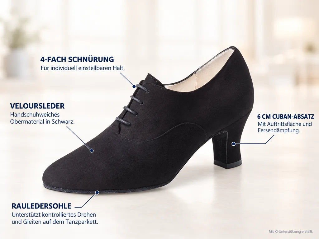 Werner Kern Damen Tanzschuhe Olivia 6 – Produktinfografik, mit KI-Unterstützung erstellt.