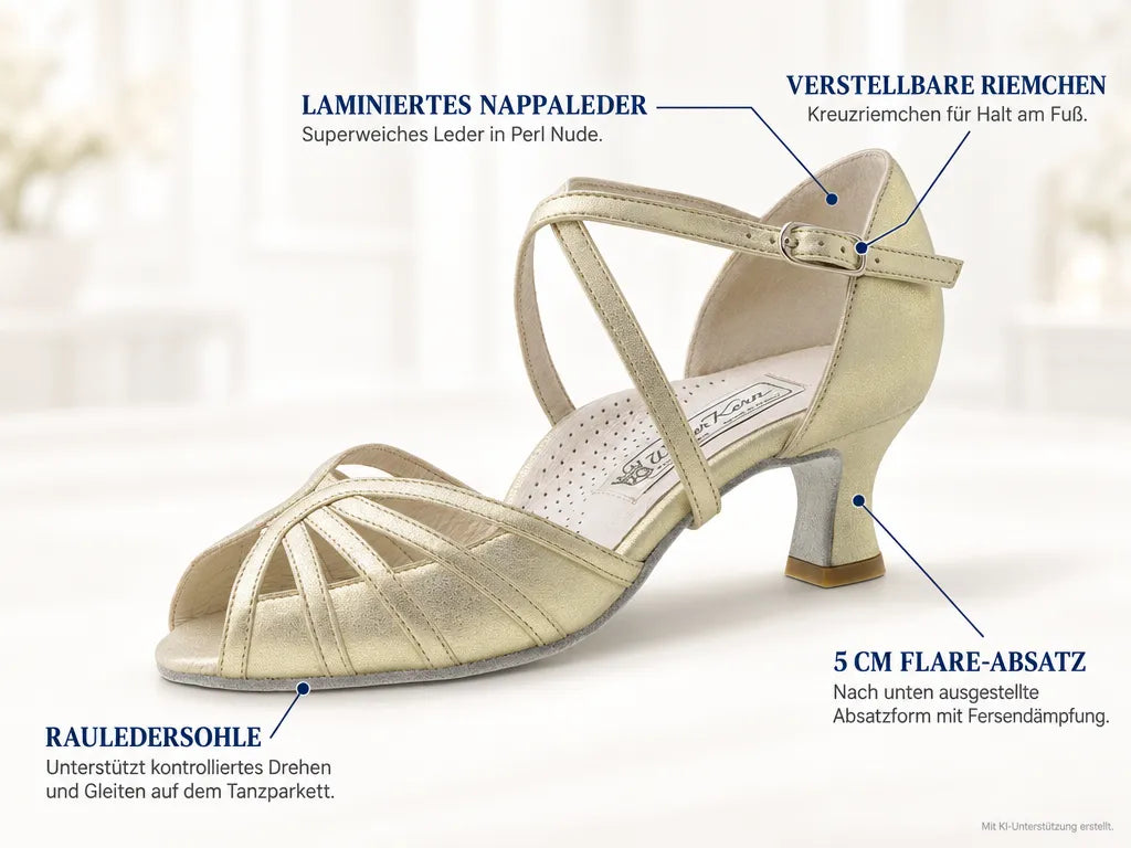 Werner Kern Damen Tanzschuhe Smilla – Produktinfografik, mit KI-Unterstützung erstellt.
