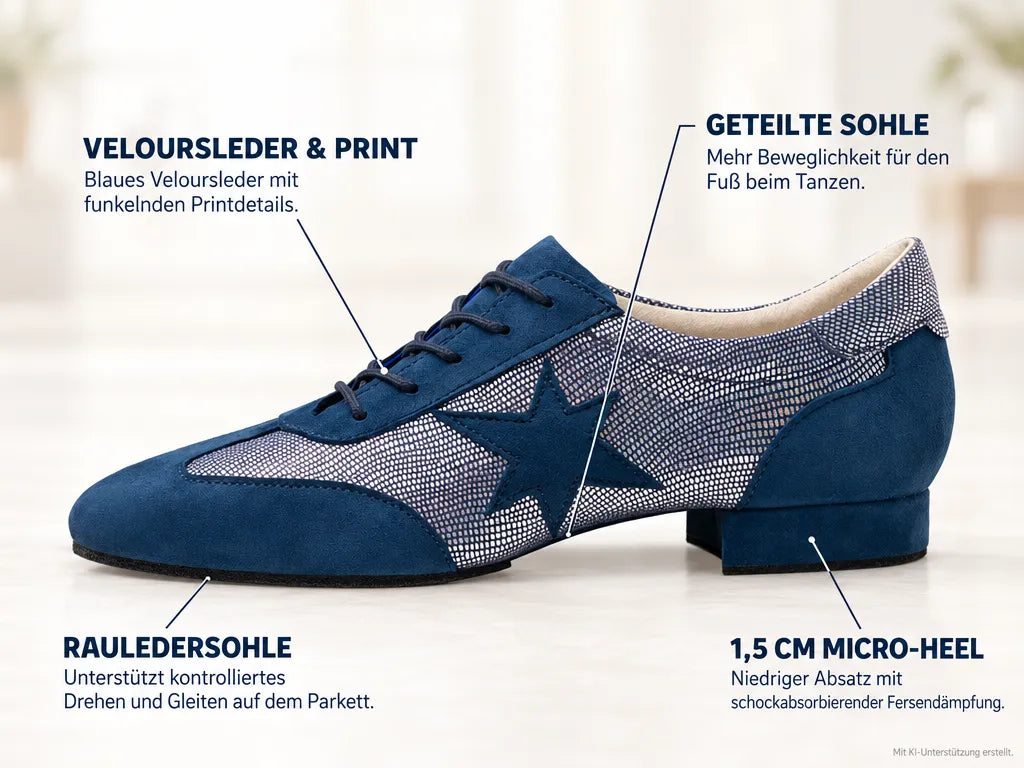 Werner Kern Damen Trainerschuhe Ariana 15 – Produktinfografik, mit KI-Unterstützung erstellt.