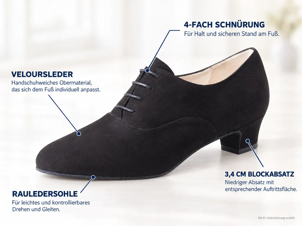 Werner Kern Damen Trainerschuhe Olivia 3,4 – Produktinfografik, mit KI-Unterstützung erstellt.