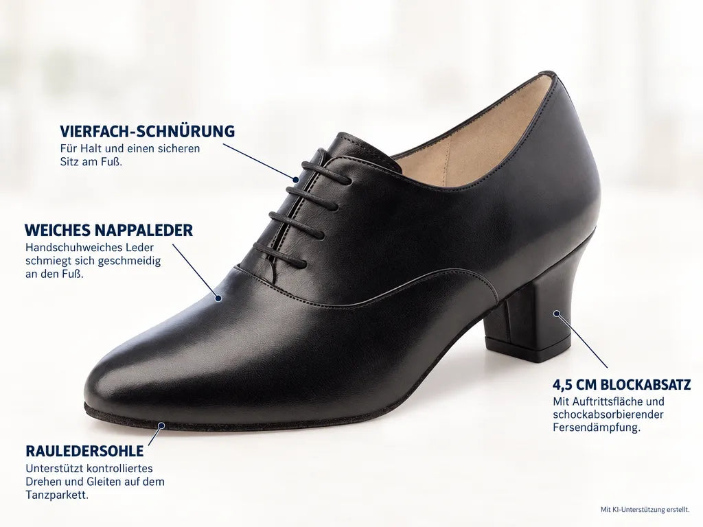 Werner Kern Damen Trainerschuhe Olivia 4,5 – Produktinfografik, mit KI-Unterstützung erstellt.