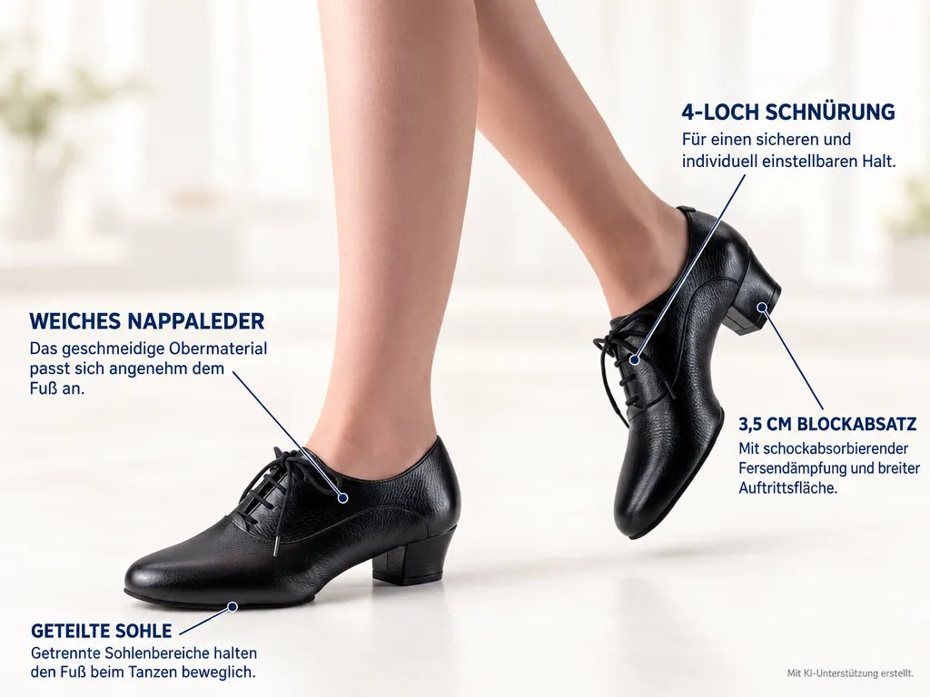 Werner Kern Damen Trainerschuhe Runa – Produktinfografik, mit KI-Unterstützung erstellt.