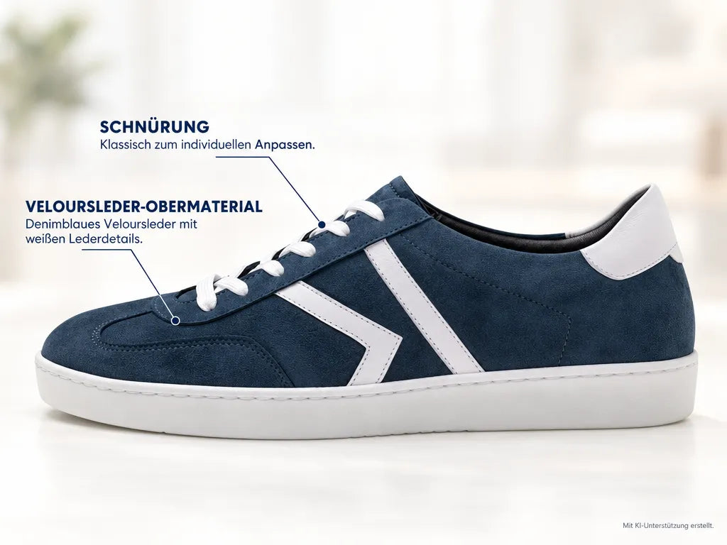 Werner Kern Herren Dance Sneakers Salerno – Produktinfografik, mit KI-Unterstützung erstellt.