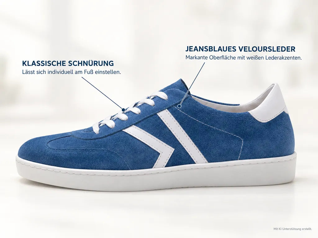Werner Kern Herren Dance Sneakers Salerno – Produktinfografik, mit KI-Unterstützung erstellt.