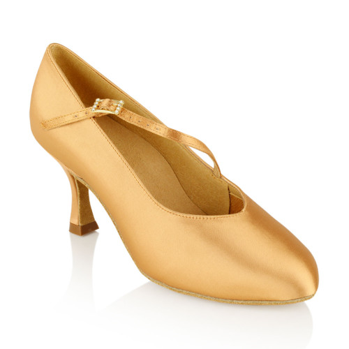 Ray Rose - Women´s dance shoes 116 Rockslide - Flesh Satin - Medium - 2,5" Flare  - Größe: UK 5,5