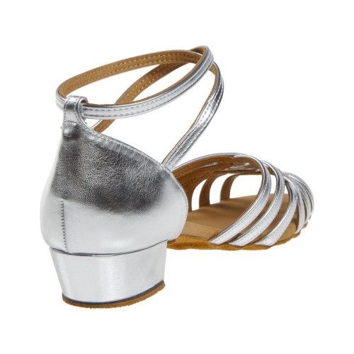 Diamant Mujeres Zapatos de Baile 008-035-013 - Plateado - 2,8 cm Bloque [UK 4]