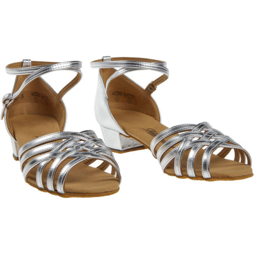 Diamant Women´s dance shoes 008-035-013 - Silver - 2,8 cm Bloc  - Größe: UK 5