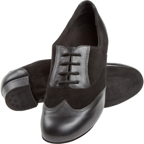 Diamant Femmes Chaussures de Danse 063-029-070 - Cuir/Suède Noir - 2,8 cm Bloque  - Größe: UK 5,5